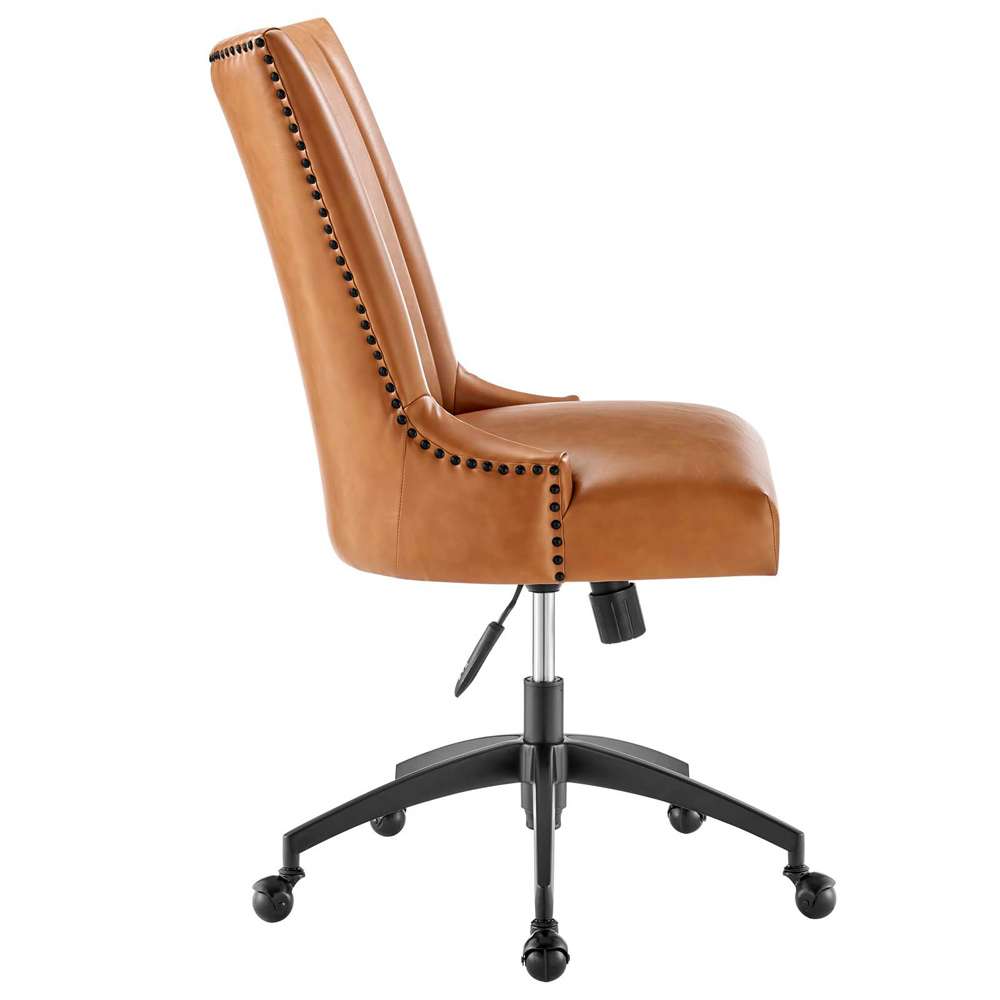 Modway - Empower Channel Tufted Vegan Leather Office Chair - EEI-4577-BLK-TAN veiw 3