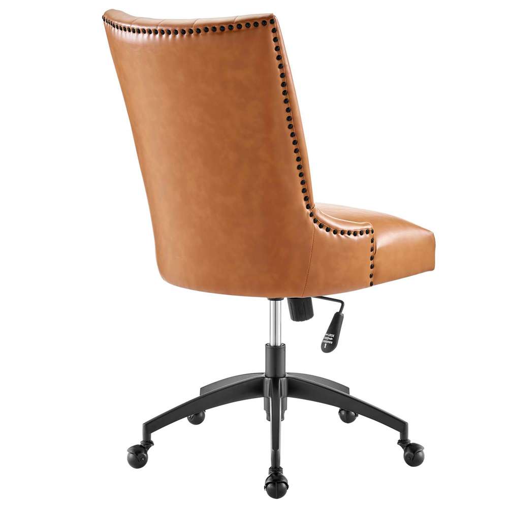 Modway - Empower Channel Tufted Vegan Leather Office Chair - EEI-4577-BLK-TAN veiw 4
