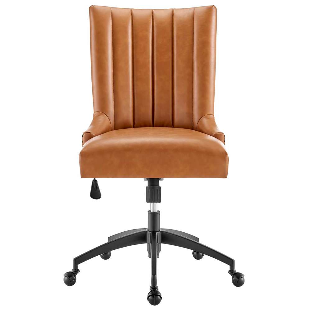 Modway - Empower Channel Tufted Vegan Leather Office Chair - EEI-4577-BLK-TAN veiw 5