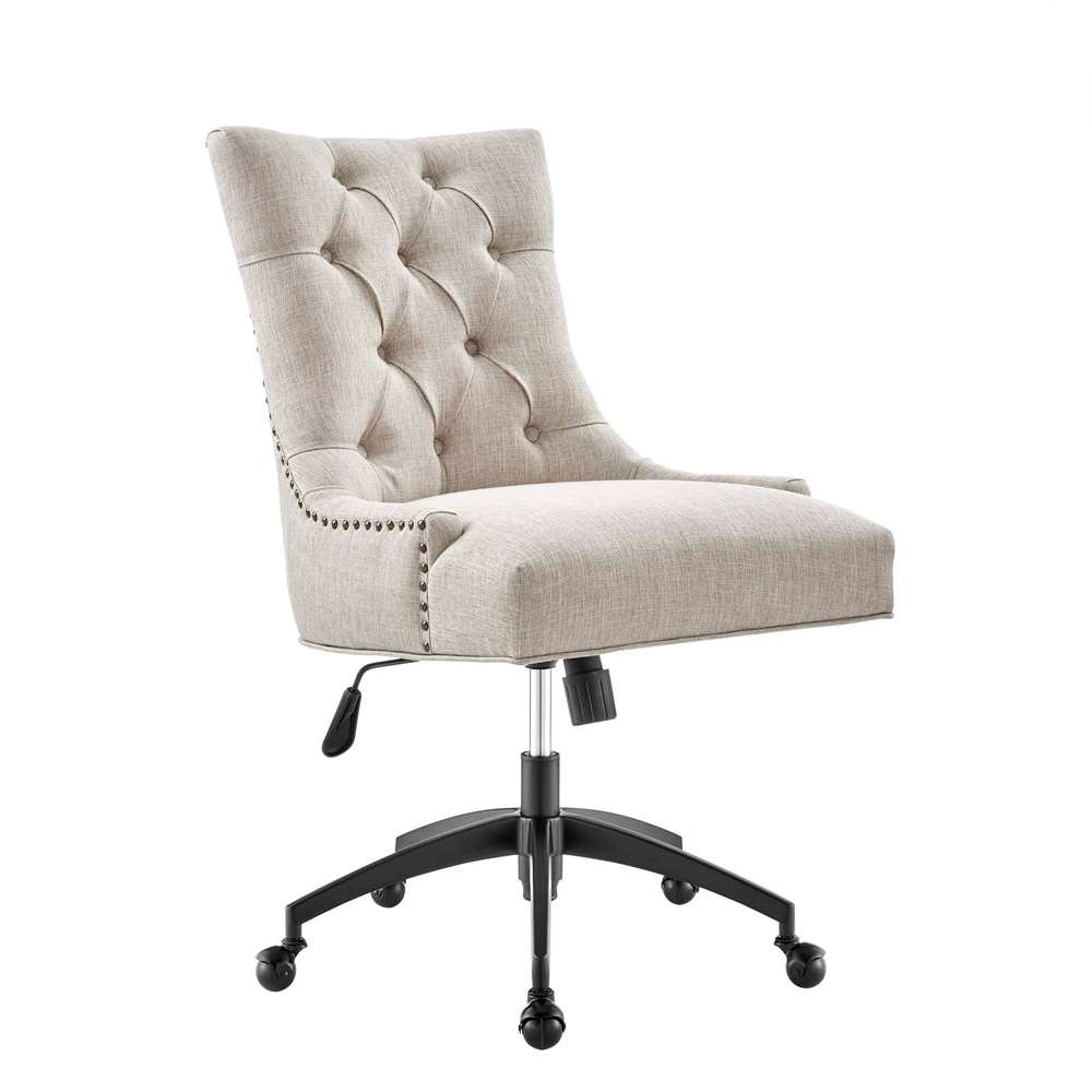 Modway - Regent Tufted Fabric Office Chair - EEI-4572-BLK-BEI veiw 2