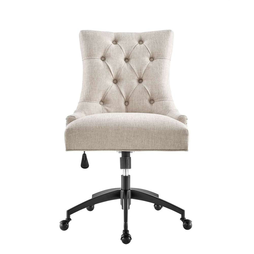 Modway - Regent Tufted Fabric Office Chair - EEI-4572-BLK-BEI veiw 5