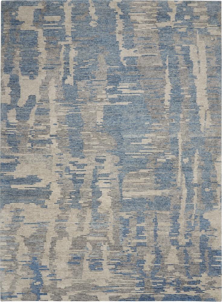Nourison - Ellora ELL01 Blue and Grey 99in x 139in Oversized Handmade Rug - ELL01-99446384607 veiw 1
