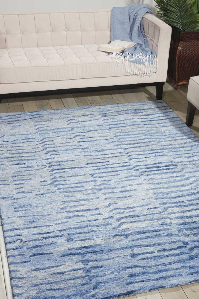 Nourison - Gemstone GEM01 Blue 56in x 75in Area Rug - GEM01-99446289087_CLOSEOUT veiw 2