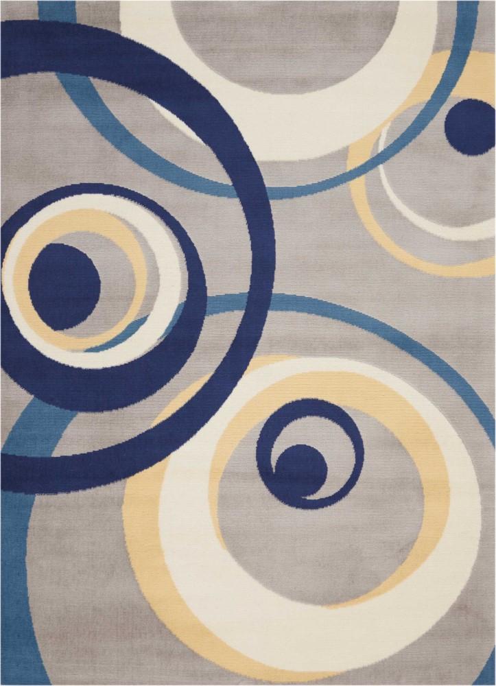 Nourison - Grafix GRF21 Bone and Blue 53in x 73in Area Rug - GRF21-99446412065 veiw 1
