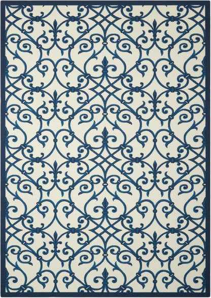 Nourison - Home & Garden RS093 Blue 44in x 63in Area Rug - RS093-99446337290_CLOSEOUT veiw 1