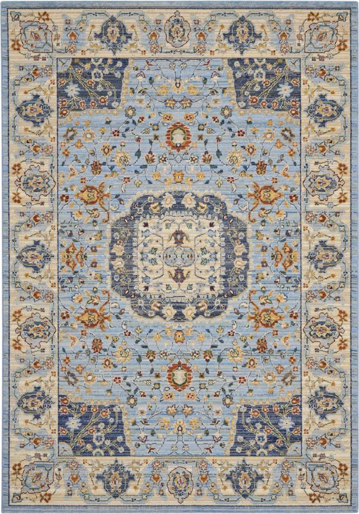 Nourison - Majestic 56in x 8 Light Blue Multicolor Persian Area Rug - MST03-99446713414_CLOSEOUT veiw 1