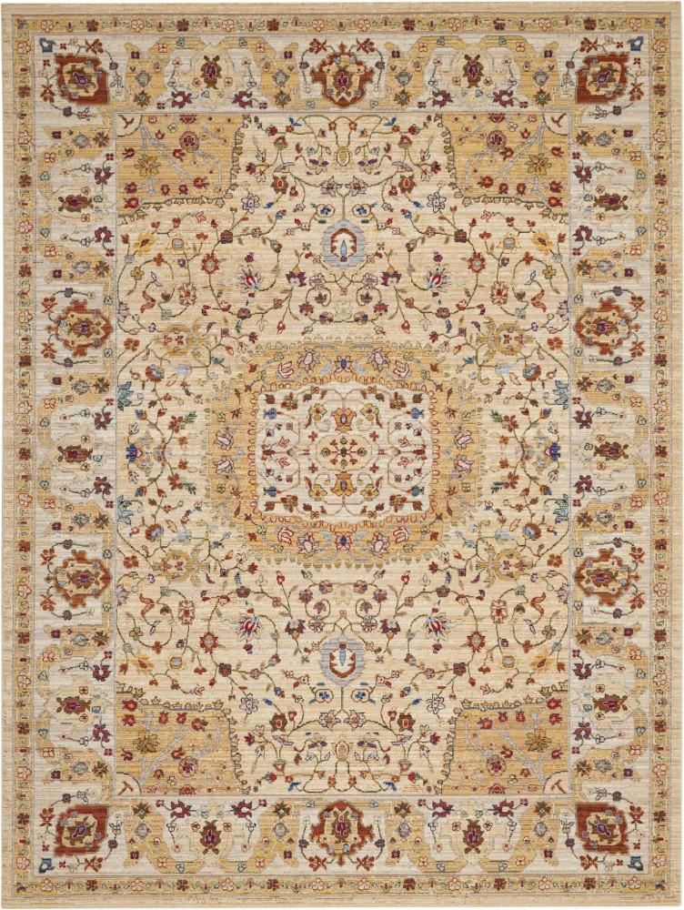 Nourison - Majestic 86in x 116in Light Orange Multicolor Persian Area Rug - MST03-99446713360_CLOSEOUT veiw 1