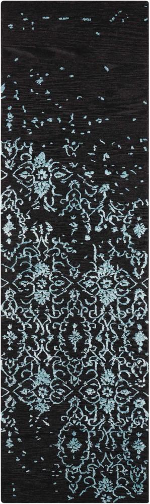 Nourison - Opaline OPA06 Black and Blue 23in x 8 Hallway Rug - OPA06-99446340320_CLOSEOUT veiw 1