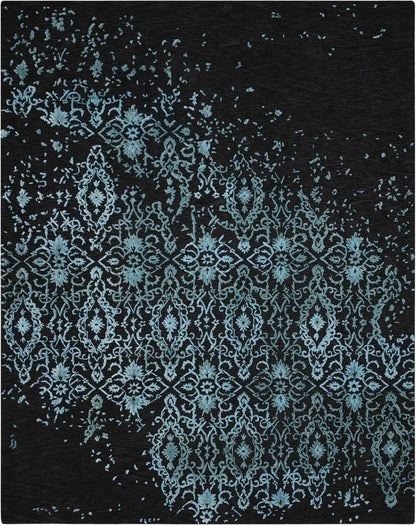 Nourison - Opaline OPA06 Black and Blue 39in x 59in Area Rug - OPA06-99446340405_CLOSEOUT veiw 1