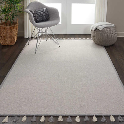 Nourison - Otto DS600 Grey 5 x 76in Flat Weave Area Rug - DS600-99446407818_CLOSEOUT veiw 2