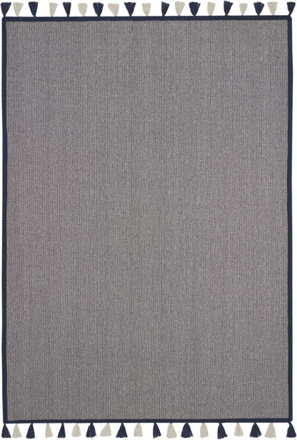 Nourison - Otto DS600 Dark Blue 5 x 76in Flat Weave Area Rug - DS600-99446407849_CLOSEOUT veiw 1