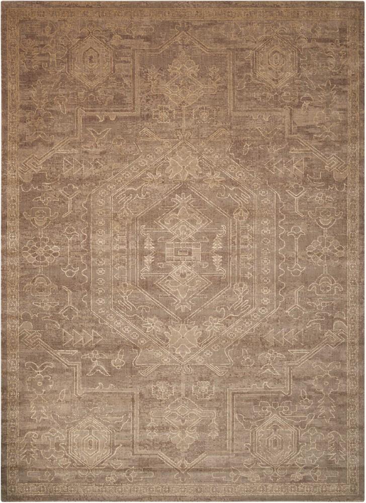 Nourison - Silken Allure SLK15 Beige 79in x 99in Rug - SLK15-99446153555_CLOSEOUT veiw 1