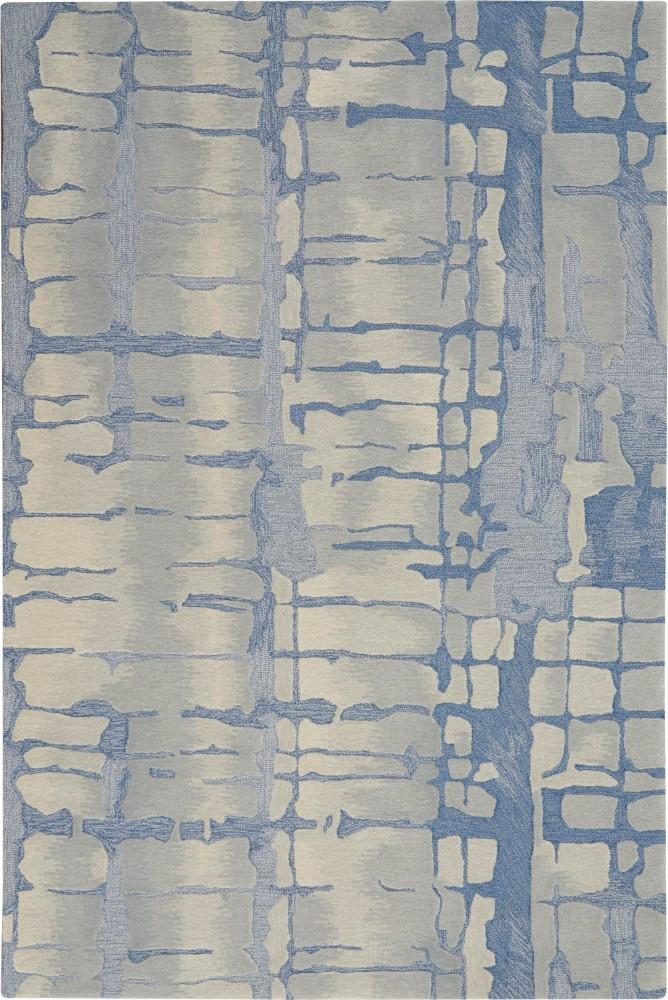 Nourison - Symmetry SMM04 Blue and Bone 39in x 59in Area Rug - SMM04-99446495754 - CLOSEOUT veiw 1