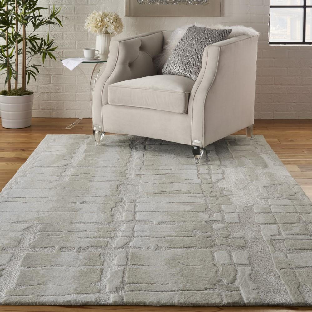 Nourison - Symmetry SMM04 Ivory and Beige 39in x 59in Area Rug - SMM04-99446495747 veiw 2