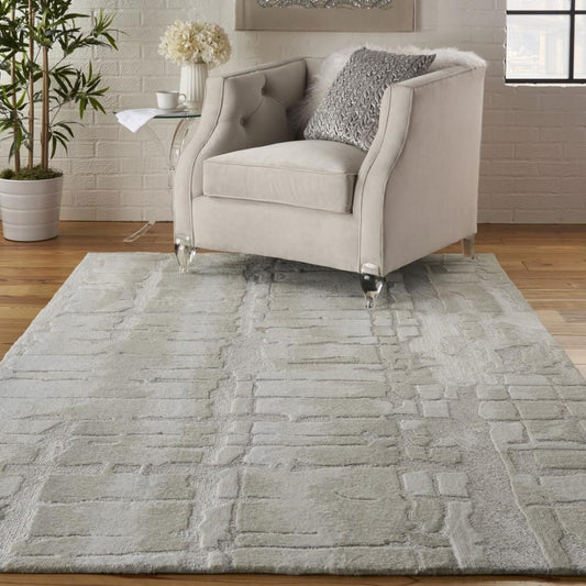 Nourison - Symmetry SMM04 Ivory and Beige 39in x 59in Area Rug - SMM04-99446495747 veiw 2