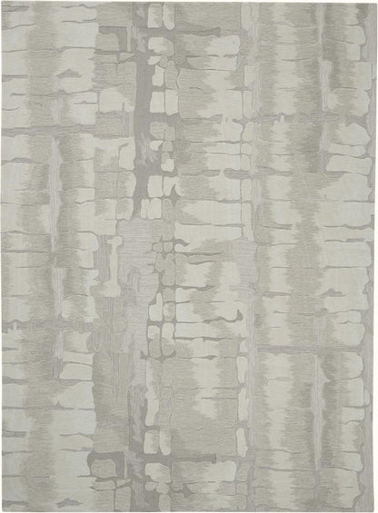 Nourison - Symmetry SMM04 Ivory and Beige 86in x 116in Oversized Textured Rug - SMM04-99446495723 veiw 1