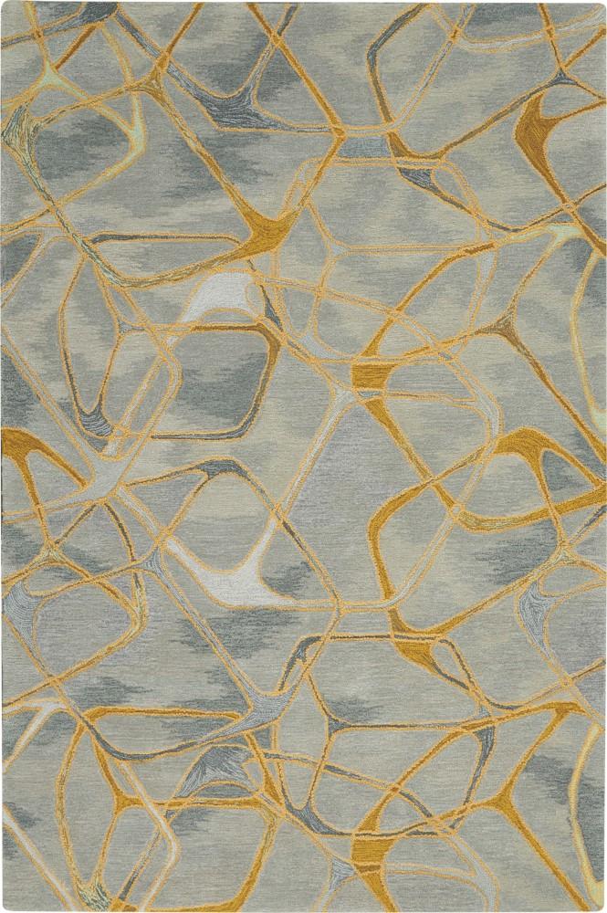 Nourison - Symmetry SMM05 Gold and Bone 39in x 59in Area Rug - SMM05-99446495914_CLOSEOUT veiw 1