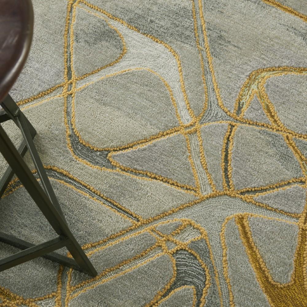 Nourison - Symmetry SMM05 Gold and Bone 39in x 59in Area Rug - SMM05-99446495914_CLOSEOUT veiw 3