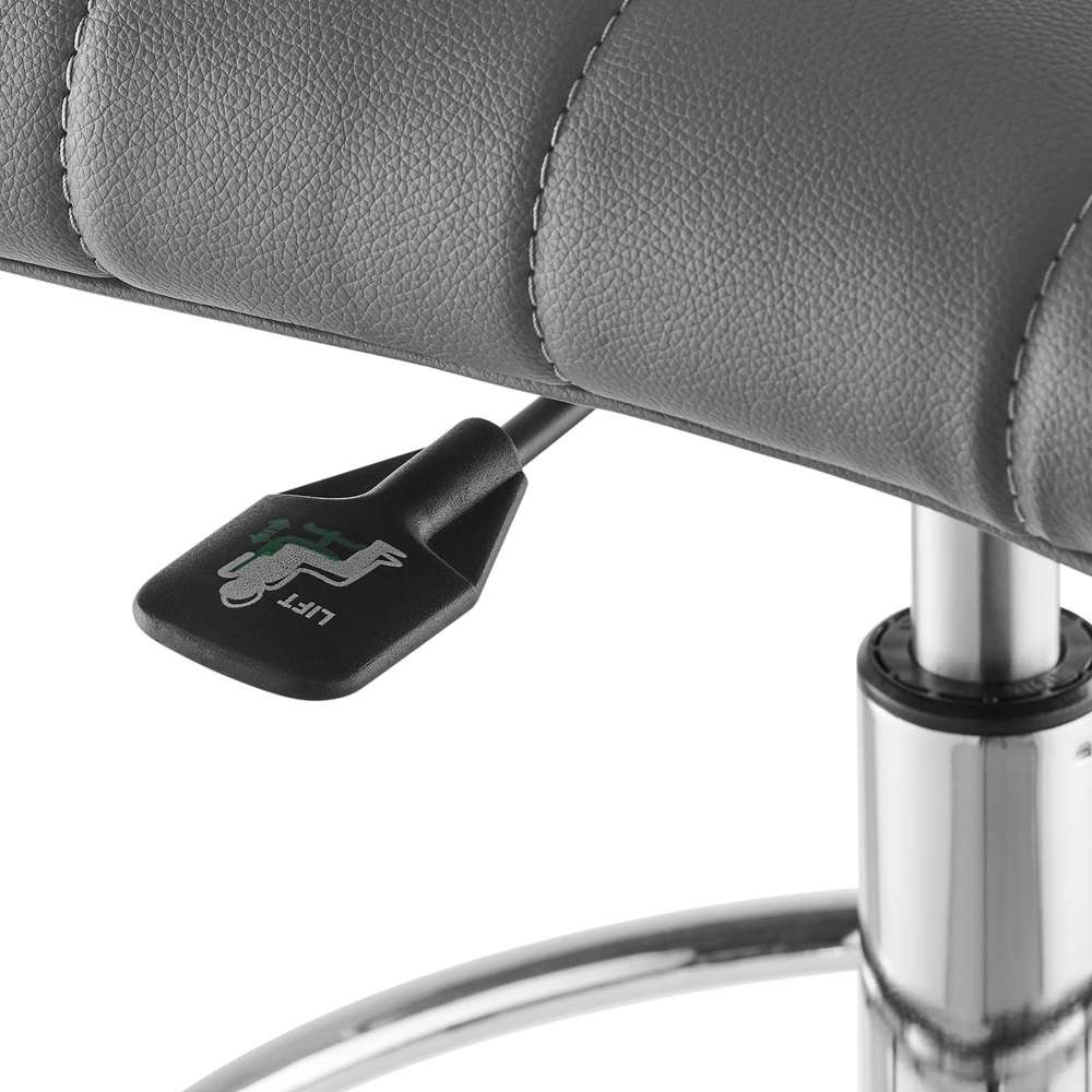 Modway - Ripple Armless Vegan Leather Drafting Chair - EEI-4980-SLV-GRY veiw 6