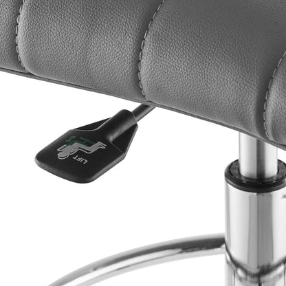 Modway - Ripple Armless Vegan Leather Drafting Chair - EEI-4980-SLV-GRY veiw 6