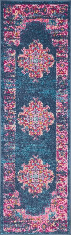 Nourison - Passion PSN03 Blue and Pink 110in x 6 Hallway Rug - PSN03-99446396860 veiw 1