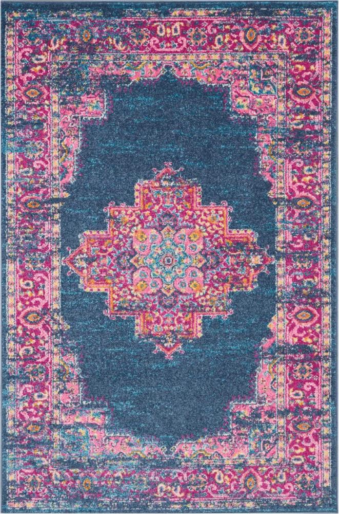 Nourison - Passion PSN03 Blue and Pink 39in x 59in Boho Area Rug - PSN03-99446396952 veiw 1