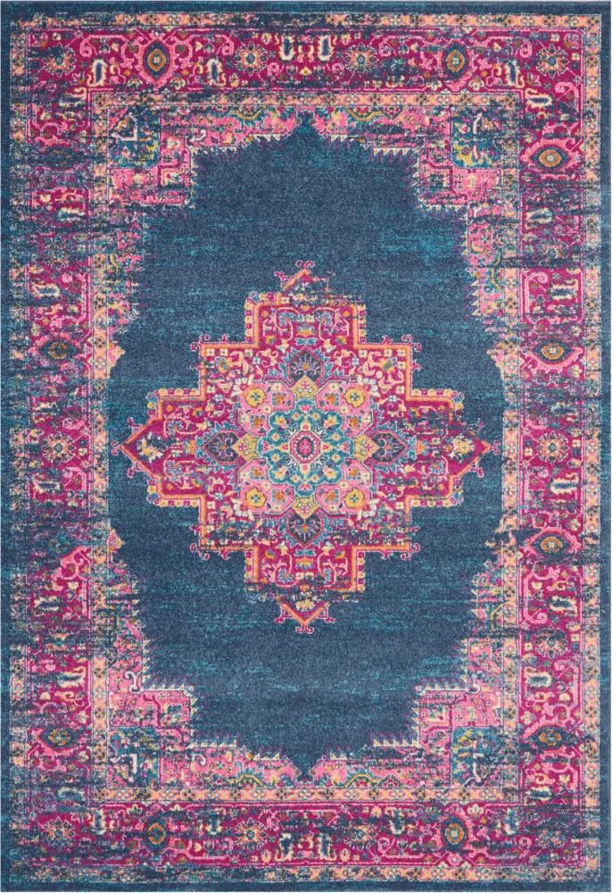 Nourison - Passion PSN03 Blue and Pink 67in x 96in Large Rug - PSN03-99446397225 veiw 1