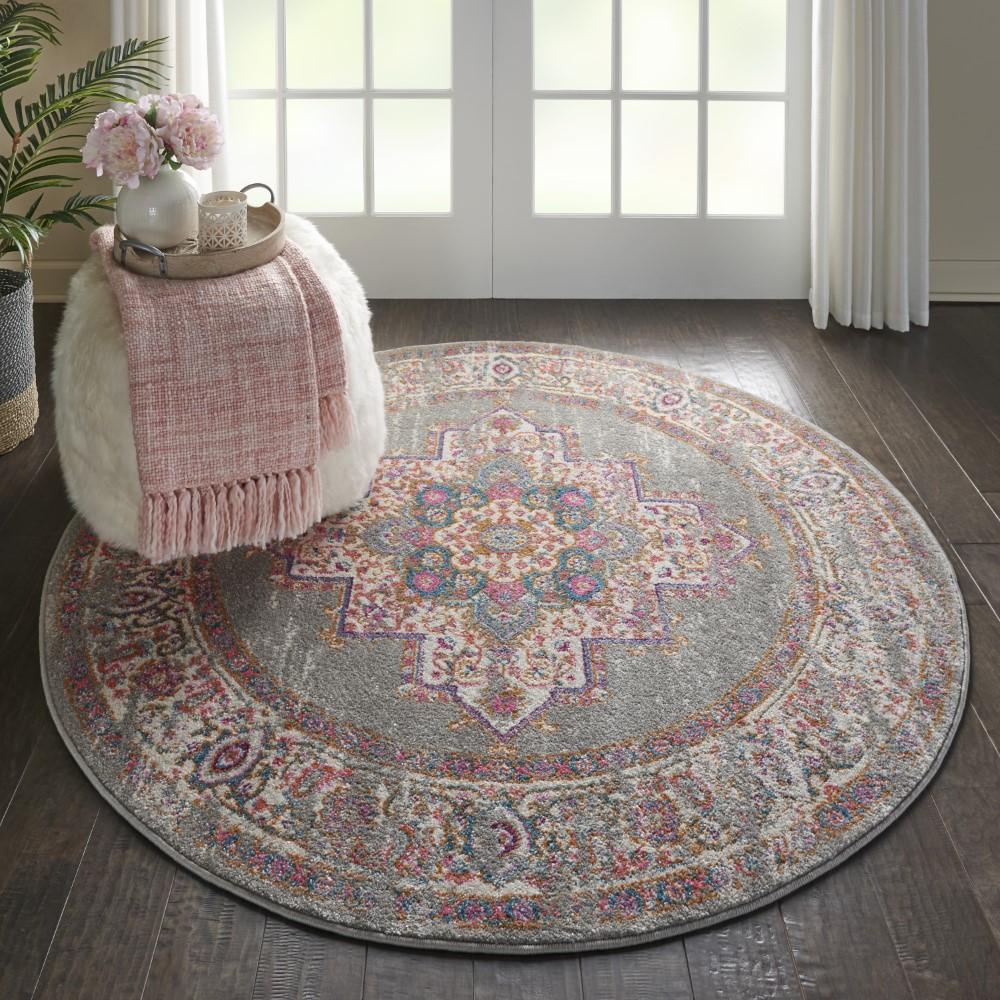 Nourison - Passion PSN03 Bone 4 x Round Vintage Area Rug - PSN03-99446457554 veiw 2