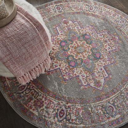 Nourison - Passion PSN03 Bone 4 x Round Vintage Area Rug - PSN03-99446457554 veiw 3