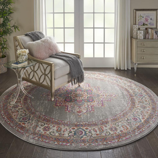 Nourison - Passion PSN03 Bone 8 x Round Large Rug - PSN03-99446457578 veiw 2