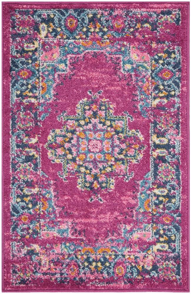 Nourison - Passion 22in x 34in Pink Boho Area Rug - PSN03-99446387622 veiw 1