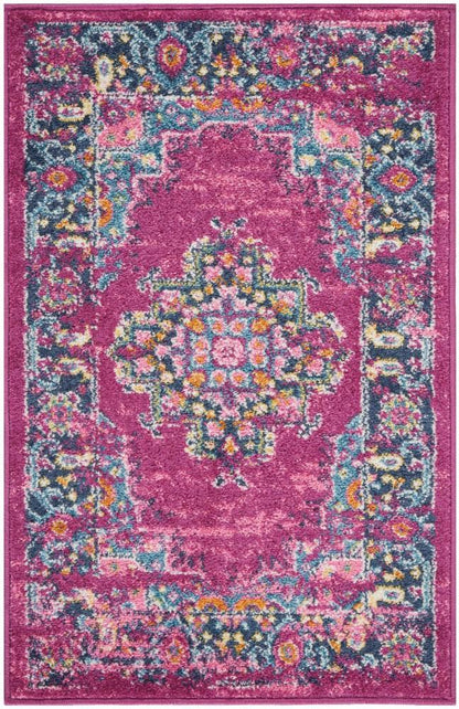 Nourison - Passion 22in x 34in Pink Boho Area Rug - PSN03-99446387622 veiw 1