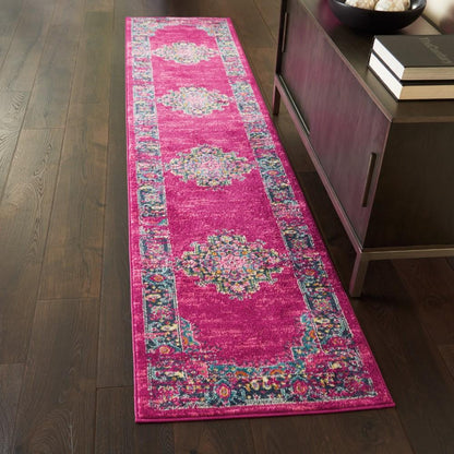 Nourison - Passion PSN03 Pink 22in x 10 Hallway Rug - PSN03-99446456045 veiw 2