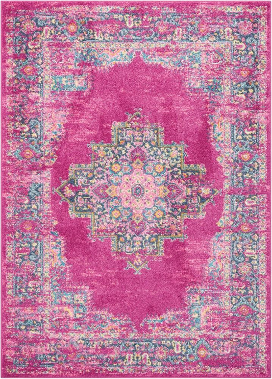Nourison - Passion PSN03 Pink 53in x 73in Boho Area Rug - PSN03-99446387714 veiw 1