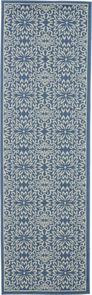 Nourison - Jubilant 23in x 73in Ivory Blue Transitional Area Rug - JUB06-99446478153 veiw 1