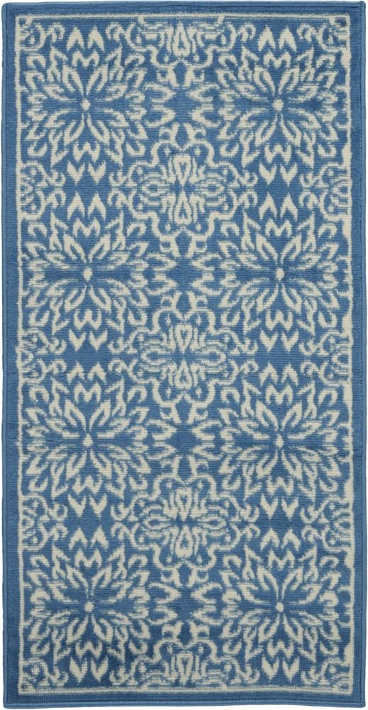 Nourison - Jubilant 2 x 4 Ivory Blue Transitional Area Rug - JUB06-99446478146 veiw 1