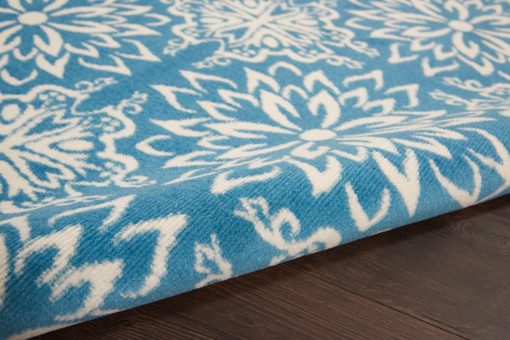 Nourison - Jubilant 4 x 6 Ivory Blue Transitional Area Rug - JUB06-99446478160 veiw 2