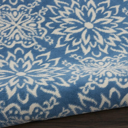 Nourison - Jubilant 53in x Round Ivory BlueTransitional Area Rug - JUB06-99446478184 veiw 2