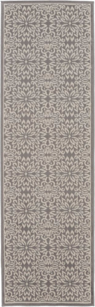 Nourison - Jubilant JUB06 Bone 23in x 73in Low-pile Hallway Rug - JUB06-99446478337 veiw 1