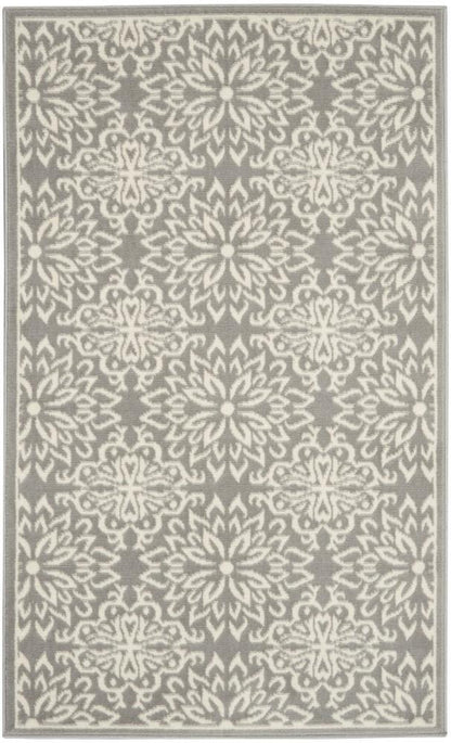 Nourison - Jubilant JUB06 Bone 3x5 Small Floral Area Rug - JUB06-99446785244 veiw 1