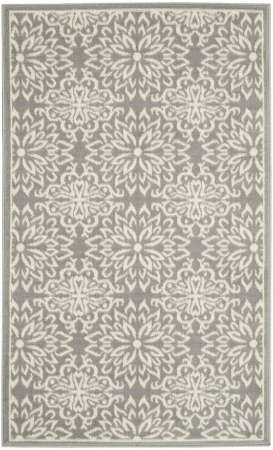 Nourison - Jubilant JUB06 Bone 3x5 Small Floral Area Rug - JUB06-99446785244 veiw 1