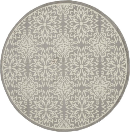 Nourison - Jubilant JUB06 Bone 53in x Round Beach Area Rug - JUB06-99446478375 veiw 1