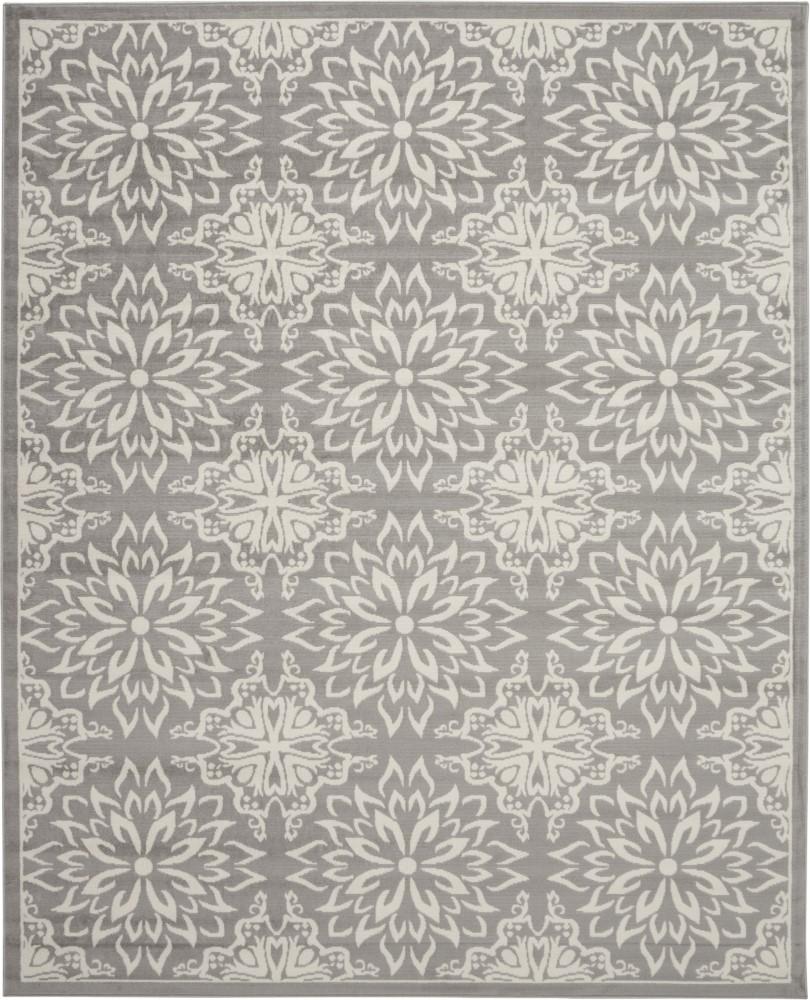 Nourison - Jubilant JUB06 Bone 86in x 12 Large Floral Rug - JUB06-99446785374 veiw 1
