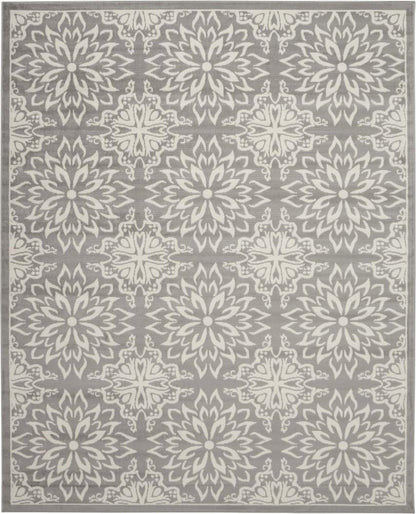 Nourison - Jubilant JUB06 Bone 86in x 12 Large Floral Rug - JUB06-99446785374 veiw 1