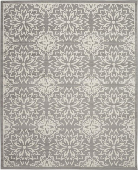Nourison - Jubilant JUB06 Bone 86in x 12 Large Floral Rug - JUB06-99446785374 veiw 1