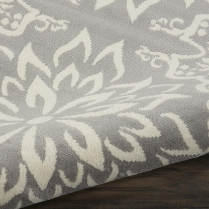 Nourison - Jubilant JUB06 Bone 86in x 12 Large Floral Rug - JUB06-99446785374 veiw 2