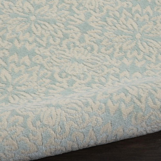 Nourison - Jubilant JUB06 Aqua 23in x 73in Low-pile Hallway Rug - JUB06-99446478252 veiw 2