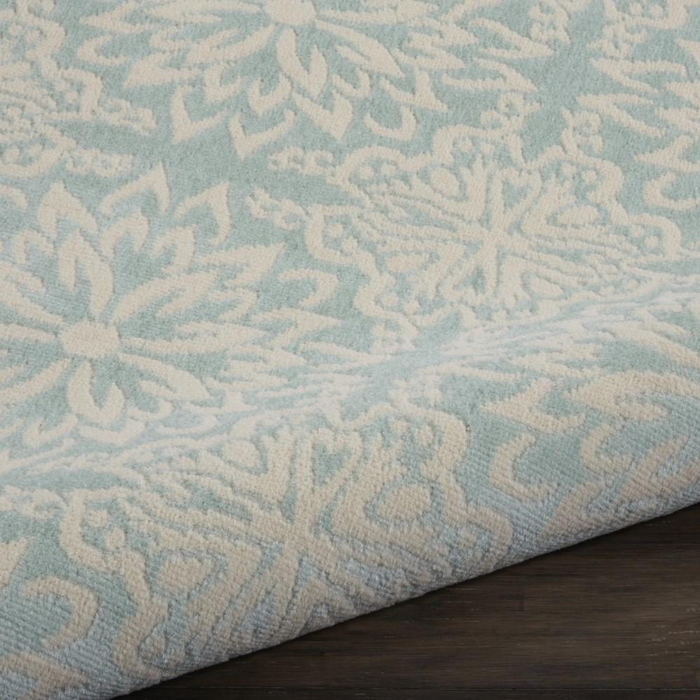 Nourison - Jubilant JUB06 Aqua 53in x Round Beach Area Rug - JUB06-99446478276 veiw 2
