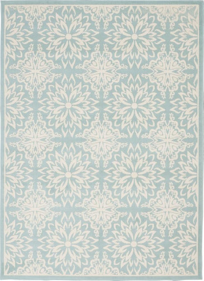 Nourison - Jubilant JUB06 Aqua 6x9 Beach Area Rug - JUB06-99446478283 veiw 1