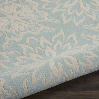 Nourison - Jubilant JUB06 Aqua 710in x 910in Large Low-pile Rug - JUB06-99446478290 veiw 2